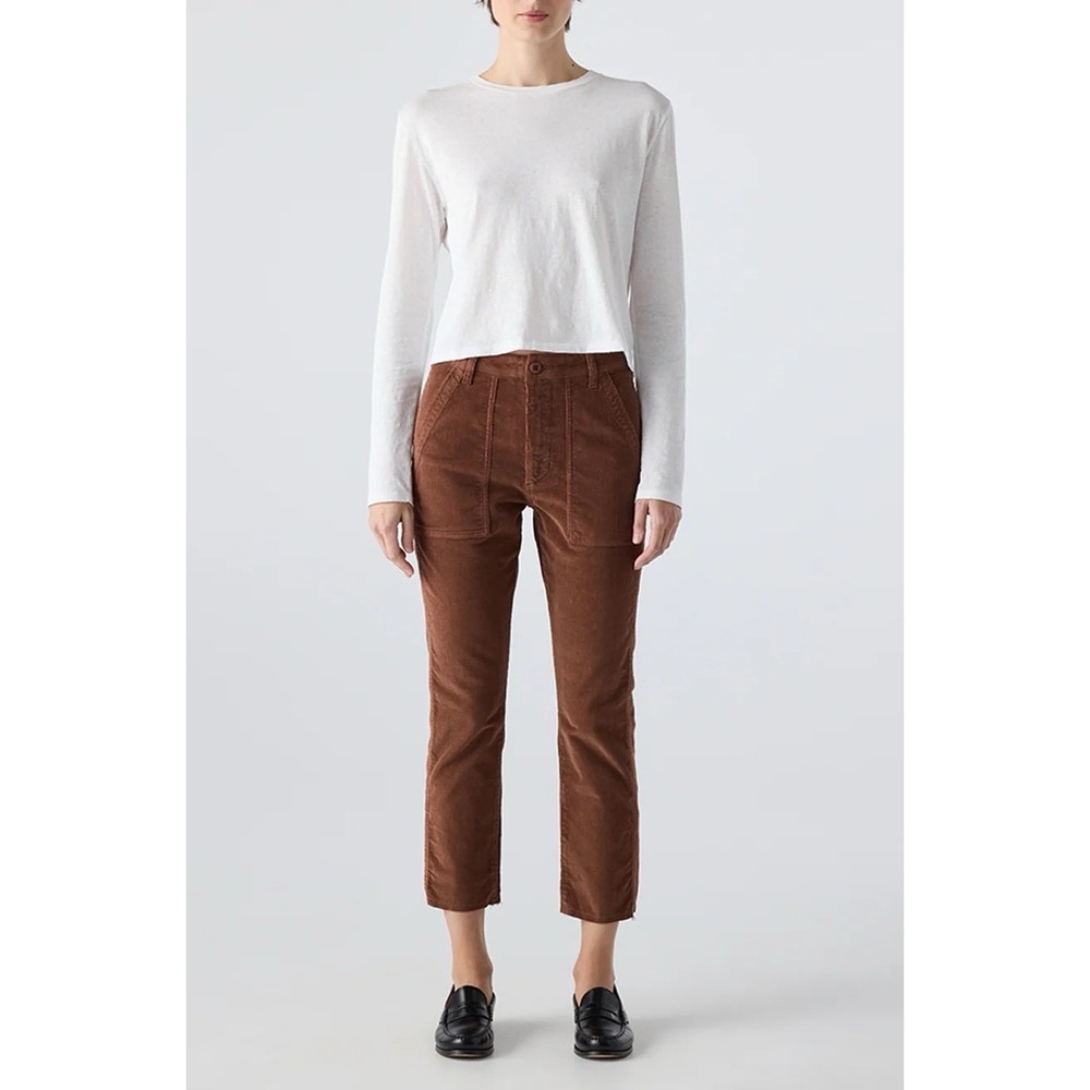 NWT AMO Easy Army Cord Trouser Pant Size 27 (meas 28) Corduroy Raw Hem MSRP $310